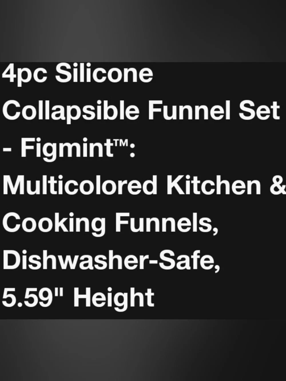 4 Piece Silicone Collapsible Funnel Set - Green, Blue, Coral